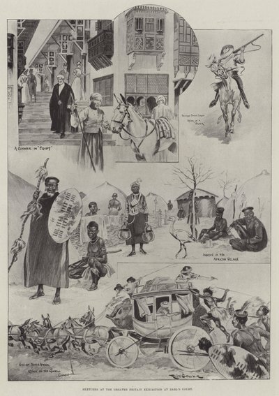 Sketches at the Greater Britain Exhibition at Earl